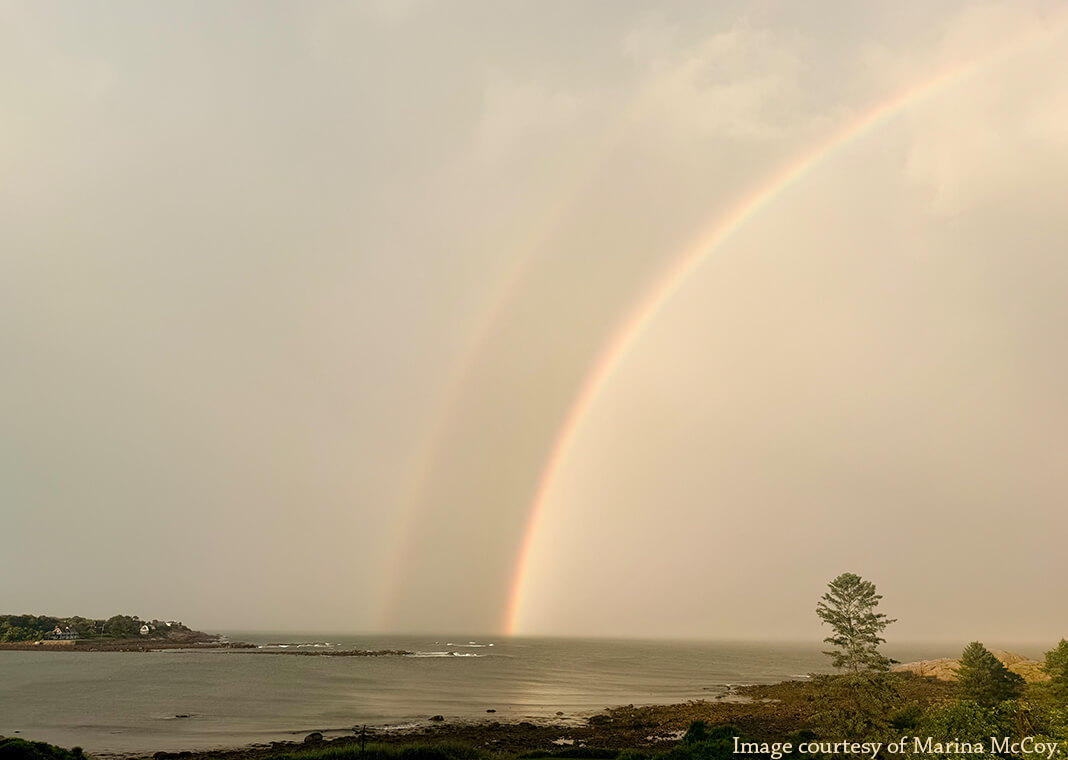 double rainbow over water - image courtesy of Marina McCoy
